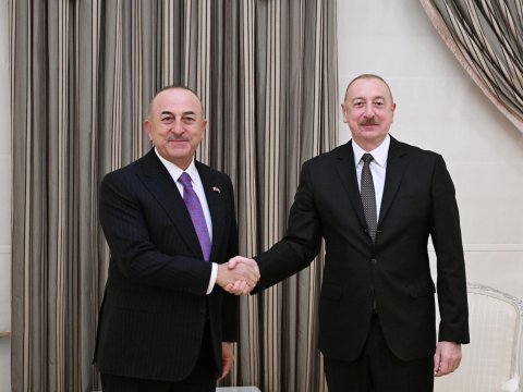 Çavuşoğlu İlham Əliyevin QƏBULUNDA