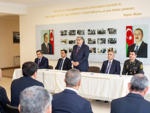 Salyanın icra başçısı Aşağı Kürkəndi sakinləri ilə görüşüb - FOTOLAR