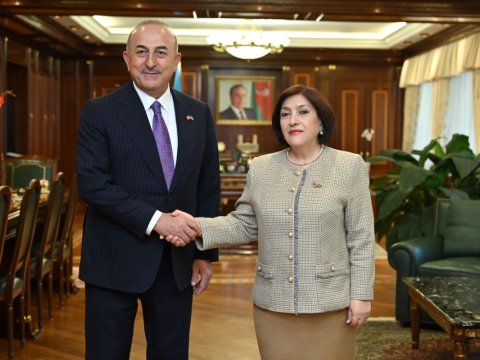 Spiker Çavuşoğlu ilə görüşüb