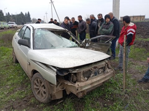 Cəlilabadda dəhşətli qəza, ölən var - Hadisə yerindən FOTOLAR