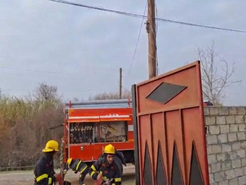 Ağdaşda yanğın olub - FOTO/VİDEO