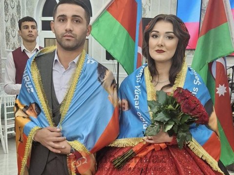 Şəhid qardaşı şəhid bacısı ilə evləndi - FOTOLAR
