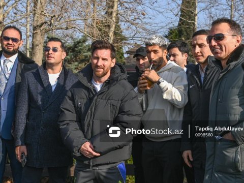 Messi Bakıda Qarabağ atlarını izlədi&nbsp; - FOTO