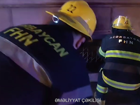 Üçmərtəbəli binada yanğın: sakinlər təxliyə edildi