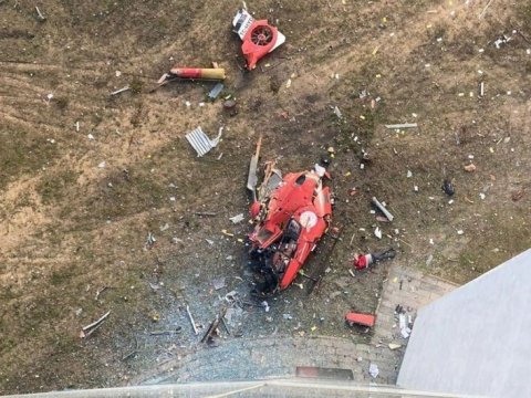 Türkiyədə faciə: helikopter xəstəxanaya&nbsp;ÇIRPILDI