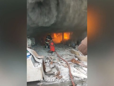 Yanacaqdoldurma məntəqəsi ərazisində yanğın&nbsp;-&nbsp;VİDEO