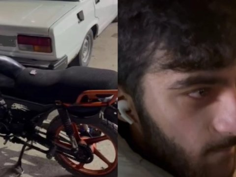 Sərxoş vəziyyətdə moped sürən şəxs saxlanıldı&nbsp;- VİDEO