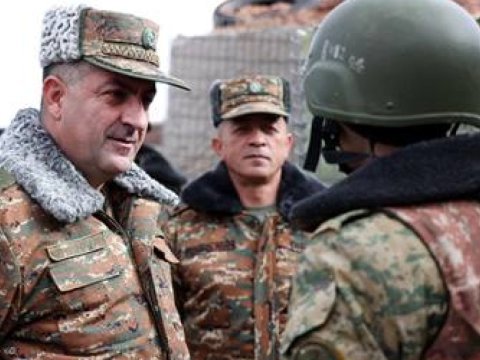Erməni general Azərbaycanla sərhədə gəldi