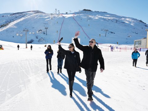 Prezident ailəsi ilə Şahdağ Turizm Kompleksində - FOTOLAR