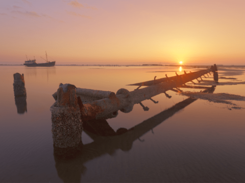 Xəzər sahillərində 18-ci əsrə aid gəmi TAPILDI - FOTO