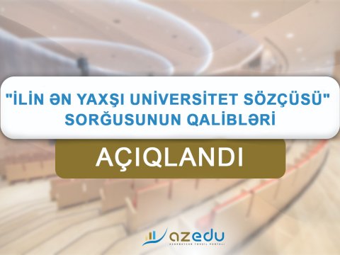 "İlin ən yaxşı universitet sözçüsü" sorğusunun QALİBLƏRİ&nbsp;