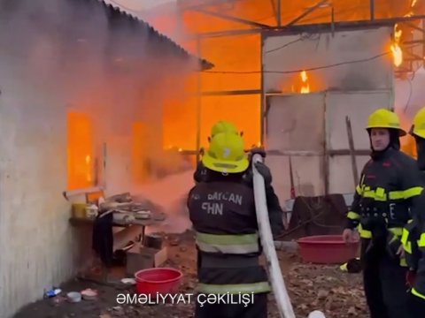 Qazaxda evdə yanğın olub -&nbsp;VİDEO