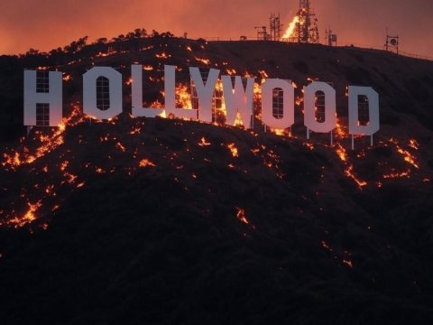 Yanğın "Hollywood"a çatdı