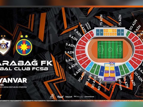 &ldquo;Qarabağ&rdquo; - FCSB oyununun biletləri satışa çıxarılır