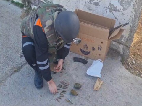 Coratda silah-sursat aşkarlandı -&nbsp;VİDEO