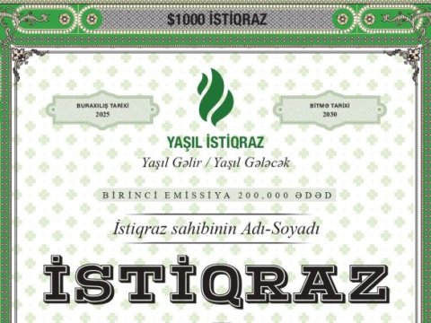 SOCAR-ın "Yaşıl istiqrazları" dövriyyəyə buraxılır - Dəyəri 1000 dollardır