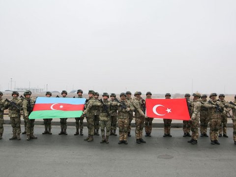 Azərbaycanla Türkiyə hərbçilərinin təlimindən GÖRÜNTÜLƏR