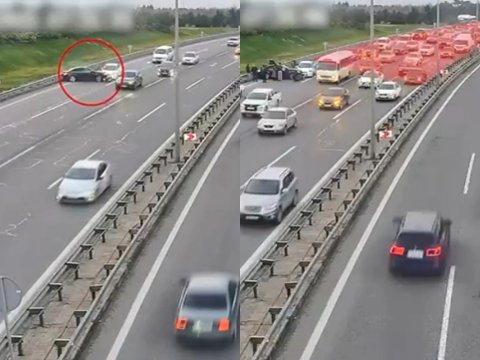 Aeroport şosesindəki qəzanın ANBAAN GÖRÜNTÜLƏRİ