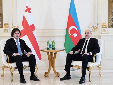 İlham Əliyevlə Kobaхidzе arasında təkbətək GÖRÜŞ