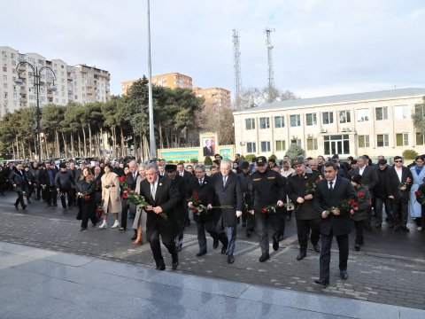 Abşeronda 20 Yanvar şəhidlərinin xatirəsi anılıb - FOTOLAR