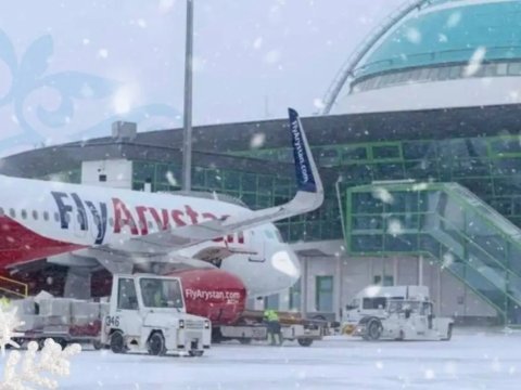 Astana hava limanında uçuş-enmə zolağı bağlandı