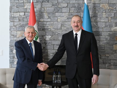 İlham Əliyev İraq Prezidenti ilə bir araya gəldi - FOTO