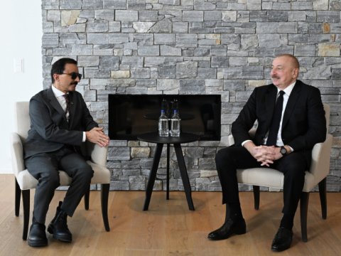 İlham Əliyevin Davosda görüşləri davam edir