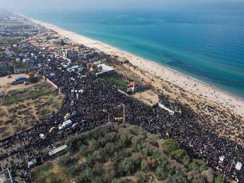 Fələstinlilər Qəzzaya belə qayıdır - FOTOLAR