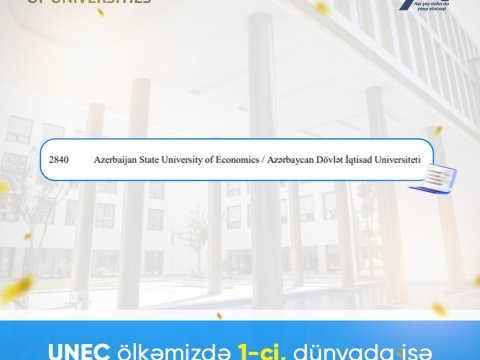 UNEC beynəlxalq reytinqdə yenidən ölkə birincisi oldu!