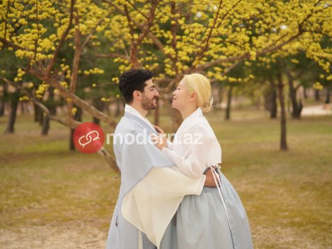Koreyalı xanımla evlənən azərbaycanlı: "Kəlbəcəri çox görmək istəyir" - FOTO