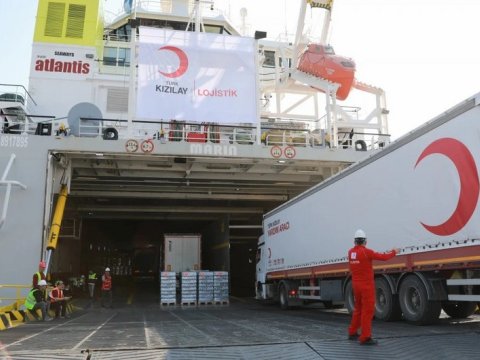 Türkiyənin növbəti humanitar yardımı Qəzzaya ÇATDI
