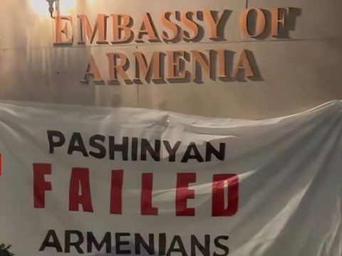 Paşinyan ABŞ-də etirazla qarşılandı
