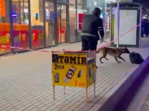 "Əhmədli"də şübhəli çanta aşkarlandı