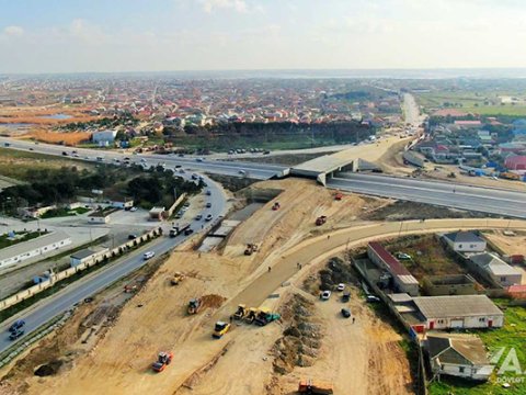 Yeni yolun tikintisindən GÖRÜNTÜLƏR