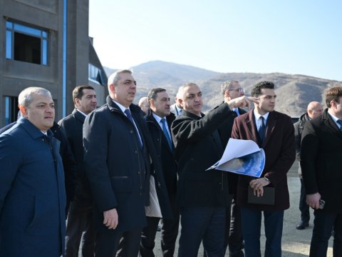 Prezidentin köməkçiləri və nazirlər Xankəndidə - FOTOLAR