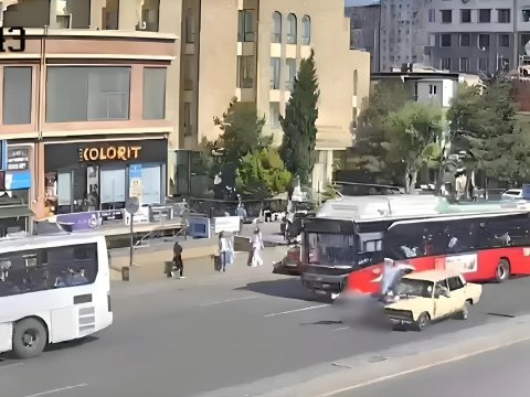 Bakıda piyadaların vurulmasının ANBAAN GÖRÜNTÜLƏRİ