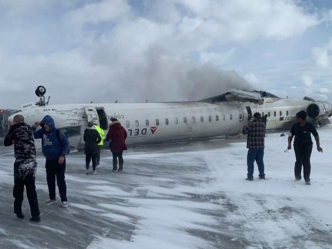 80 nəfərin olduğu təyyarə qəzasının ANBAAN GÖRÜNTÜLƏRİ