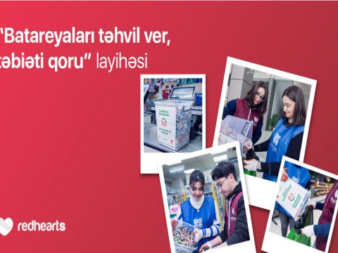 Qırmızı Ürəklər Fondunun ekoloji təşəbbüsü davam edir: 100 kq batareya toplanıb