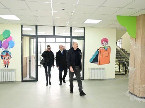 Prezident və birinci xanım tikinti işləri ilə tanış olublar