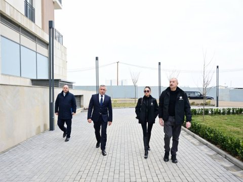 İlham Əliyev və xanımı “Ağdam Residence” kompleksində