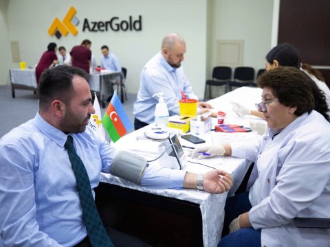 &ldquo;AzerGold&rdquo;da növbəti qanvermə aksiyası keçirilib - FOTO