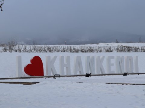 Xankəndidə yollar qardan təmizlənir - FOTO