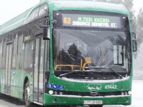 Bu gün avtobuslar 21:00-a kimi işləyəcək