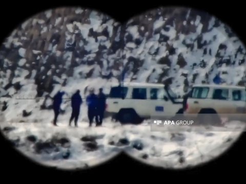 Avropa müşahidəçiləri Qubadlı istiqamətində - VİDEO