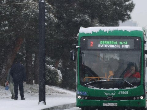 Xətlərə lazımi sayda avtobus buraxılıb - Rəsmi