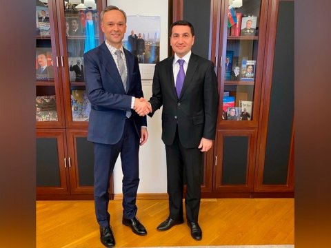 Yeni səfir Hikmət Hacıyevlə görüşdü