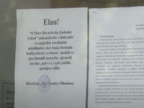 Müəllimlərə qoyduğu qadağaya özü əməl etmədi - VİDEO