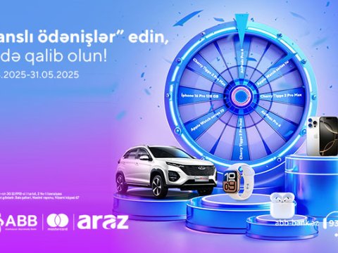 Alış-verişlərini ABB-nin kartları ilə &ldquo;ARAZ&rdquo;da et, avtomobil qazan!&nbsp;