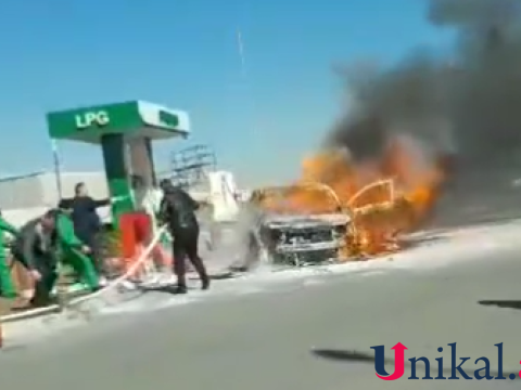 "Azpetrol"da avtomobil partladı