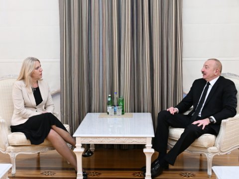 İlham Əliyev&nbsp;Jelka Tsviyanoviç ilə görüşdü